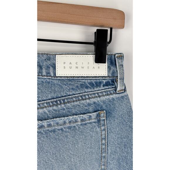Pacsun Jordyn Low Rise Straight Denim Jeans Womens Size 26 Blue Distressed New - Picture 6 of 10